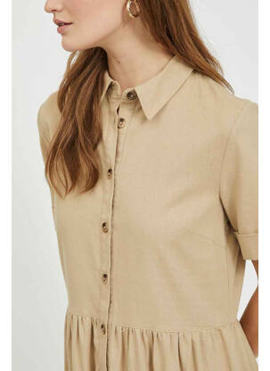 Robe mi-longue beige VILA femme