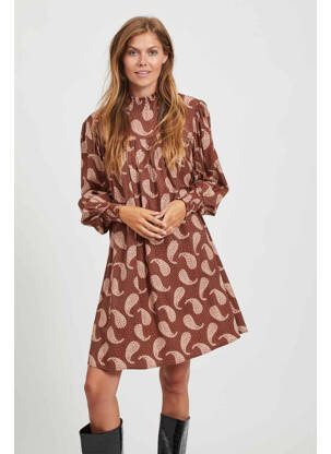 Robe courte marron VILA pour femme