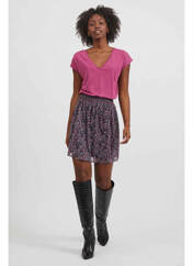 T-shirt rose VILA pour femme seconde vue
