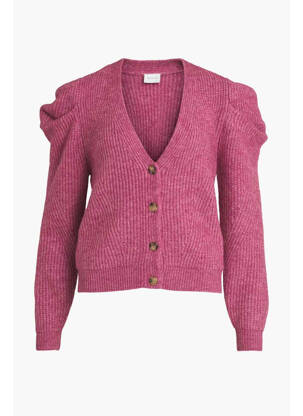 Gilet manches longues rose VILA femme
