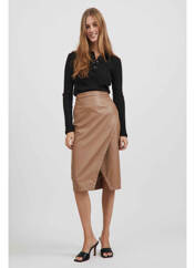 Jupe mi-longue beige VILA pour femme seconde vue