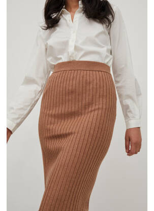Jupe mi-longue beige VILA femme