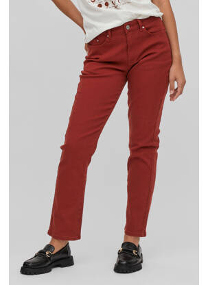 Jeans coupe droite rouge VILA femme
