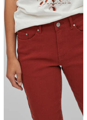 Jeans coupe droite rouge VILA femme