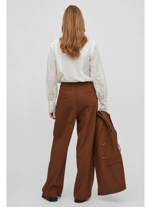 Pantalon large marron VILA ROUGE femme