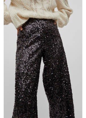 Pantalon droit noir VILA ROUGE femme