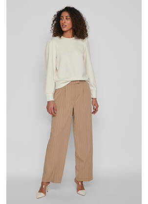 Pantalon flare beige VILA pour femme