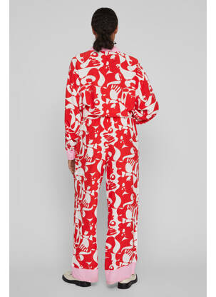 Pantalon droit rouge VILA femme