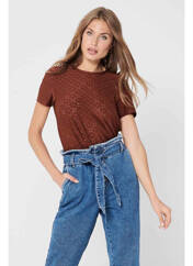 T-shirt marron JACQUELINE DE YONG pour femme seconde vue