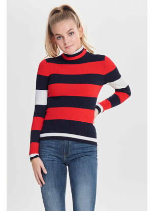 Pull col roulé bleu ONLY femme
