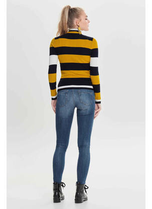 Pull col roulé bleu ONLY femme