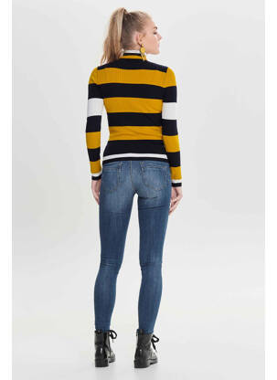 Pull col roulé bleu ONLY femme