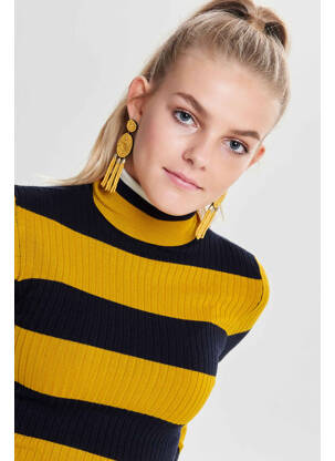 Pull col roulé bleu ONLY femme