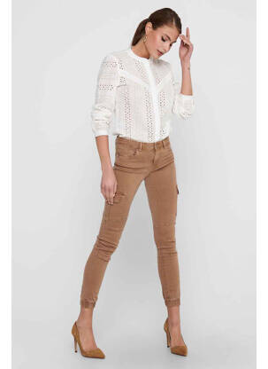 Pantalon slim marron ONLY femme