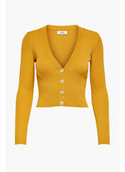 Gilet manches longues jaune JACQUELINE DE YONG pour femme seconde vue