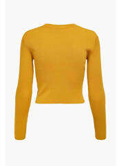 Gilet manches longues jaune JACQUELINE DE YONG pour femme seconde vue