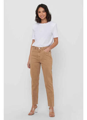 Jean coupe mom marron ONLY femme