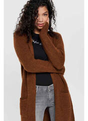Gilet manches longues marron ONLY pour femme seconde vue