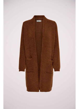 Gilet manches longues marron ONLY femme