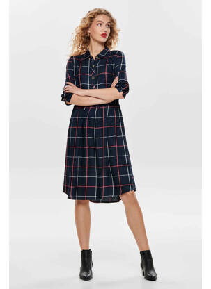 Robe mi-longue bleu JACQUELINE DE YONG femme