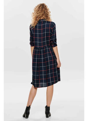 Robe mi-longue bleu JACQUELINE DE YONG femme