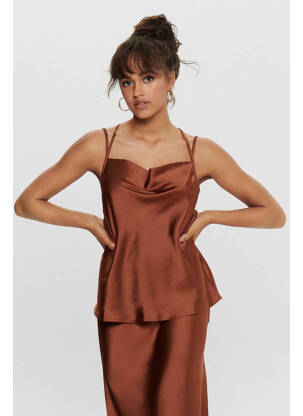 Débardeur marron JACQUELINE DE YONG femme