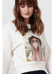 Sweat-shirt blanc ONLY pour femme seconde vue