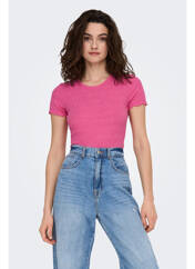 T-shirt rose ONLY pour femme seconde vue