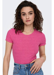 T-shirt rose ONLY pour femme seconde vue