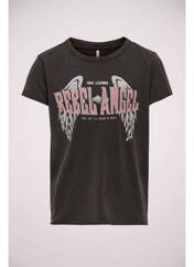 T-shirt noir ONLY pour fille seconde vue