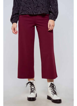 Pantalon 7/8 rouge JACQUELINE DE YONG femme