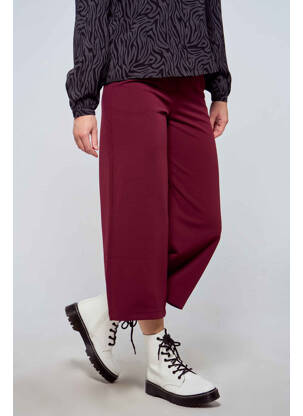 Pantalon 7/8 rouge JACQUELINE DE YONG femme