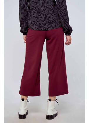 Pantalon 7/8 rouge JACQUELINE DE YONG femme