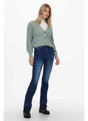 Gilet manches longues vert ONLY femme