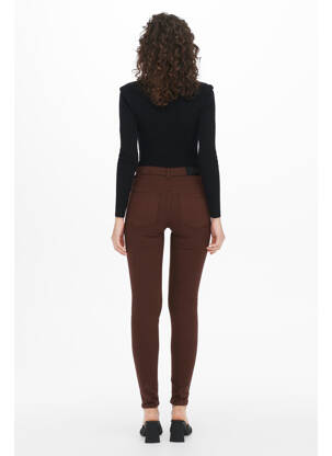 Jeans coupe slim marron JACQUELINE DE YONG femme