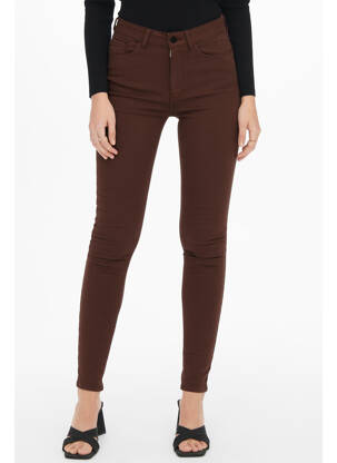 Jeans coupe slim marron JACQUELINE DE YONG femme