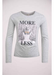 T-shirt gris ONLY pour fille seconde vue