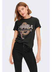 T-shirt noir ONLY pour femme seconde vue