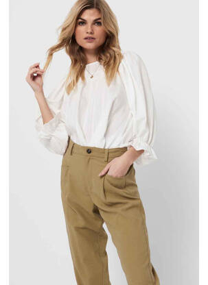 Pantalon droit marron ONLY femme