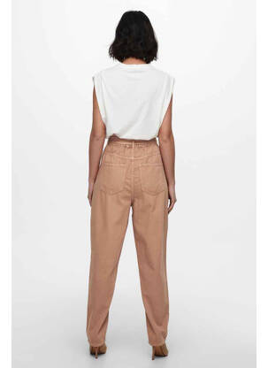 Jean coupe mom marron ONLY femme