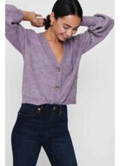 Gilet manches longues violet JACQUELINE DE YONG pour femme seconde vue