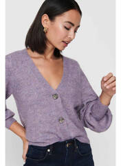 Gilet manches longues violet JACQUELINE DE YONG pour femme seconde vue