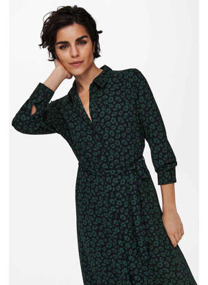Robe mi-longue noir JACQUELINE DE YONG femme