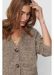 Gilet manches longues marron ONLY pour femme seconde vue