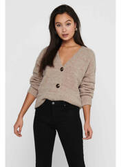Gilet manches longues beige ONLY pour femme seconde vue