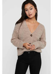 Gilet manches longues beige ONLY pour femme seconde vue