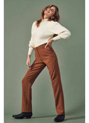 Pantalon chino marron ONLY femme