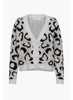 Gilet manches longues gris ONLY femme