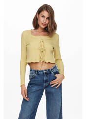 Gilet manches longues jaune ONLY pour femme seconde vue