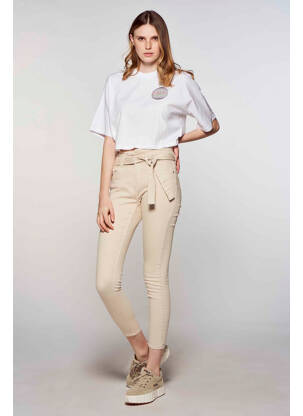 Pantalon slim beige ONLY femme